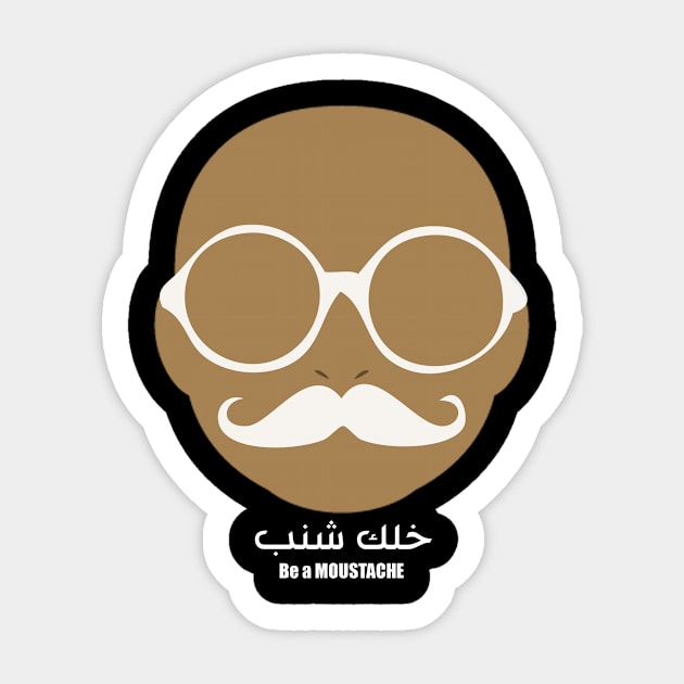 Be a MOUSTACHE Sticker by TeeQatar